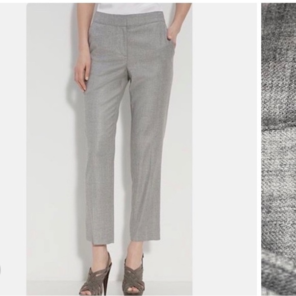 St. John Emma dark gray straight legs crop pants, Size 4 - Picture 2 of 10